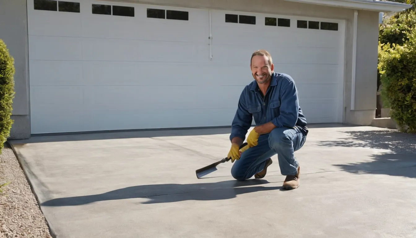 Provider reviewing a concrete floor with a homeowner in the Burlington area